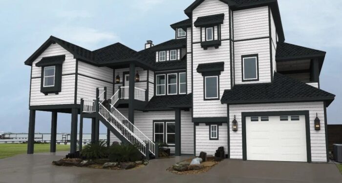 white-siding-with-black-trim - Wrightway Home Improvements